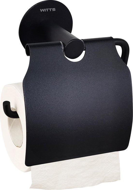 WITTS Toilettenpapierhalter - Selbstklebend / Kein Bohren - Toilettenpapierhalter - Schwarz - 9cec46e269e10b16240f7db59303f5ce75d00224_Enriched_product_image