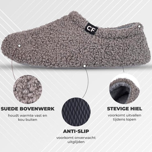 Hausschuhe Damen - Hausschuhe - Größe 40/41 - Grau - Rutschfest - Comfeet - 9da5adb593665f65782cc9708dc59b45181f9312_Enriched_product_image
