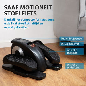 Saaf Motionfit Chair Bike - 12 Stufen - mit Widerstandsbändern - Office Bike Exercise Trainer - für Erwachsene - Schwarz - 9ef6b1ff744546a2c6f0069ad08e45f202d4b839_Enriched_product_image