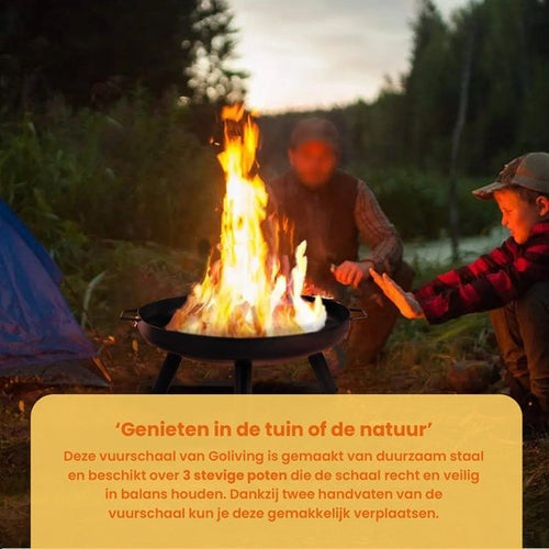 Goliving Outdoor Feuerschale - Feuerkorb - Gartenkamin - Stimmungsvolle Feuerstelle - Terrassenheizer - Stahl - Ã˜ 60cm - a8c21694-d38d-4d3f-a2e9-8d73d1f35b5b
