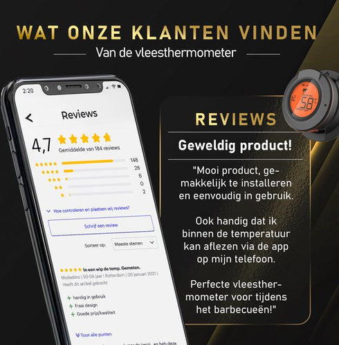 MostEssential AT-02 Fleischthermometer - Smart BBQ Thermometer - Inklusive Bluetooth, App & 2 Messfühler - aa9221dad5eac6bc06ea66e6ab86d125f3f67cc1_Enriched_product_image_2d858da8-7f8c-4b2d-8311-557e4c26677b