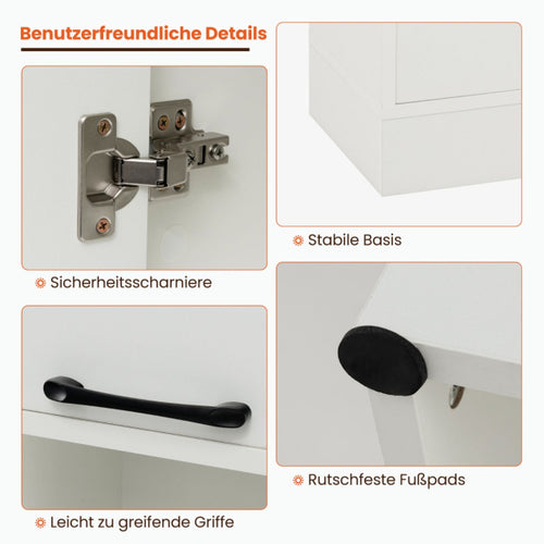Coast Küchenschrank - MDF & Holz - 56 x 30 x 190 cm - Weiß - ab265b14a00a4801468fa57178963f5c51a8439a_4dfcfb91jpg_0ab67547-8579-4374-aab9-276009d14290
