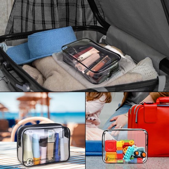 8721082356046 - - Kulturtasche - Frauen und Männer - Organizer - 1 Stück - Transparent Schwarz 8721082356046 - - Kulturtasche - Frauen und Männer - Organizer - 1 Stück - Transparent Schwarz