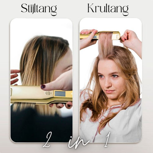 Sansbeauté® Professionelles Glätteisen - 2 in 1 - Lockenstab - Glätteisen - Haarglätter - Schnelles Aufwärmen - 80℃ bis 230℃ - Glätten & Locken - ION-Technologie - aea27f231f9772fb2258c2acf4f7db4155c0ace9_Enriched_product_image