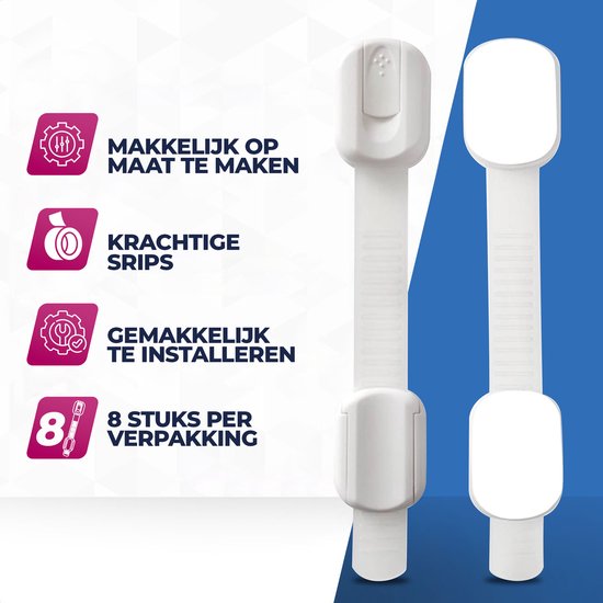 8720892350510 - Kinderspinde - Spindschutz für Kinder - Ohne Bohren - Weiß - 8 Stück 8720892350510 - Kinderspinde - Spindschutz für Kinder - Ohne Bohren - Weiß - 8 Stück