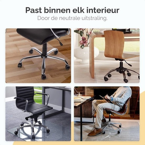 Goliving Bodenschutzmatte Bürostuhl - Bürostuhlmatte - PVC - Geräuschdämpfend - Für harte Böden - 120 x 150 cm - Transparent - b7a808c4-30f0-4cab-a9c3-579c92bd80b1