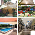 Perel Schattentuch, wasserabweisend, 5 x 5 m, 160 g/m², Polyester, quadratisch, grün-grau - b9388f70f8cbd39779378e349b80a69d9b8f3123_Enriched_product_image