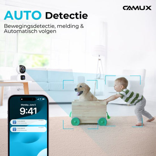 Camux - DualVision Sicherheitskamera Indoor - 2MP Full HD Kamera mit Nachtsicht - Babyphone - Haustierkamera mit App - Hundekamera - Petcam - bbf0f7e3bac0a5e1fd9ff7b1d5031dc2bc114959_Enriched_product_image