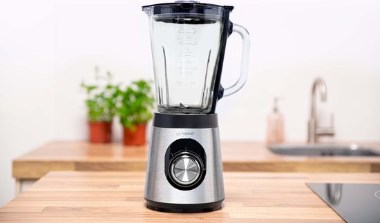 alpina Blender 1.5L - BL9703A-GS - Smoothie Maker 500W - Anti-Rutsch-Boden - 2 Geschwindigkeiten und Pulsierfunktion - Edelstahlboden und Glaskanne - Silber - bd11e663ea8dc7a34af3bff170f7d1a977b4cb52_Enriched_product_image