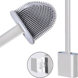 Roegaarden WC-Bürste mit Halter - Toilettenbürste - Silikon - Freistehend und hängend - Weiß - beebd0e0a7f88ca25c4f7544d45c275aee9f0305_Enriched_product_image