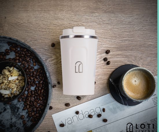 Loti Living Kaffeebecher To Go - Thermosbecher - Kaffeebecher für unterwegs - Teebecher - Reisebecher - 380ml - Weiß - bf2c3390d179662438b21b8029f61f1ad600f8ad_Enriched_product_image_ae5a6235-5864-4bb2-af63-90b42e49e6c9