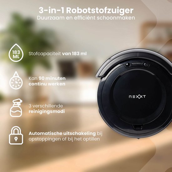 8721055880004 - 3-in-1 Staubsaugerroboter mit Ladestation - Staubsaugerroboter für Haustiere - Anti-Virus Sensor und 3 Reinigungsmodi - Inklusive Adapter und Bürste - 17W 8721055880004 - 3-in-1 Staubsaugerroboter mit Ladestation - Staubsaugerroboter für Haustiere - Anti-Virus Sensor und 3 Reinigungsmodi - Inklusive Adapter und Bürste - 17W