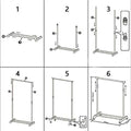 Haushalts-Kleiderständer - Mobil - Verstellbar - Stabile Rollen - 80x43x90-165cm - c64cf9ddba11a5fa9fc930b924c873a866ee661d_181c137f_d847_460e_92e8_a813766578a6_1b134e66-c1c5-42dd-867c-6614ae8883ab