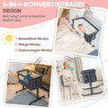 3-in-1 Babywiege mit 5 Ständern Höhenverstellbar 10Â° Neigung Tragbare Wiege für Baby & Kind Beige/Grau/Hellgrau - cb0a2beb-fc81-470a-bcb4-30f4c5ccfcdf