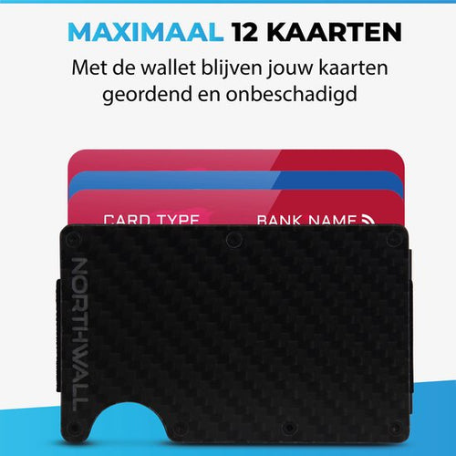 Northwall Kartenetui - Carbon-Kreditkartenetui mit Geldklammer - Geldklammer - RFID Anti-Skim - Bis zu 12 Karten - d3d183c9a23d750ebf283862208ec37de56d0613_Enriched_product_image_79940d04-11ef-45b9-8c1f-505c94d50557