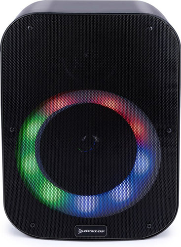 Dunlop Bluetooth-Lautsprecher 20 Watt - 1200 mAh Akku - koppelbar - mit Disco-Licht - Schwarz - 5,5 Stunden Spielzeit - d4ffd1a245646fe8430918a6f22e9ab274d43423_Enriched_product_image