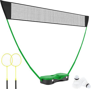 COSTWAY Badminton Netzständer, tragbares Federballspiel mit Schlägern, 2 Schlägern, Netz und Aufbewahrungsbox, komplettes Badmintonset für Badminton/Tennis und Volleyball für drinnen und draußen - d8ea90aed5597b20c45731ee45cde50abec99f8c_Enriched_product_image_61248c46-8f5b-4e83-ae98-80204b43ae21