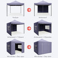 LifeGoods Partyzelt - Pavillon - 3x3 m - Seitenwände - leicht aufbaubar - faltbar - wasserdicht - Tragetasche mit Rädern - dunkelblau - da761de9-cdd5-4f22-808c-4fa6eb4de550