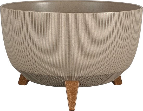 8720362247470 - Doppio Blumentopf auf Beinen - H21 x Ø40 cm - Polypropylen - FSC Mix - Taupe 8720362247470 - Doppio Blumentopf auf Beinen - H21 x Ø40 cm - Polypropylen - FSC Mix - Taupe