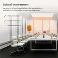 Ecosun Infrarot-Heizpaneel - Decken- und Wandmontage - Heizung für Wohnzimmer oder Badezimmer - Weiß - 125x32 cm - 330 Watt - e39281e05ef962c97053de374f19bf3a9be84669_Enriched_product_image