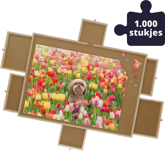 BR-2216 Puzzlebrett mit 6 Schubladen - Puzzlebrett / Puzzletisch für 1000 Teile - inklusive Abdeckplatte - e4b357df3b66c35b84f7a47c230d3df1fe369aa7_Enriched_product_image