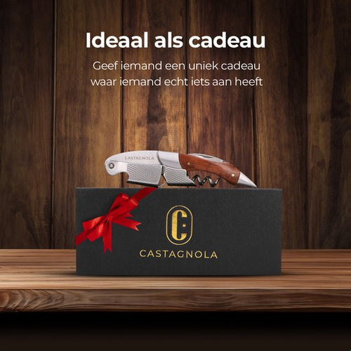 Castagnola Korkenzieher - Kelner Messer - Weinöffner - Flaschenöffner - Hebel - Deluxe - Palisanderholz Santos Holz und Edelstahl - e61f590de2f36d812cfe956eef817892f63e1ca1_Enriched_product_image
