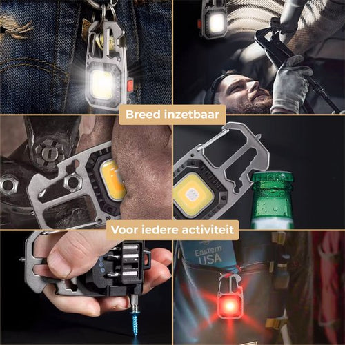 Nuvance - Taschenlampe Schlüsselanhänger - Multitool - Taschenlampe Led wiederaufladbar - Geeignet für Camping & Outdoor - Mini-Arbeitsleuchte - 6 Lichtmodi - e97e2d991a37fb3dcf7a10f6238baf43f279c4bc_Enriched_product_image