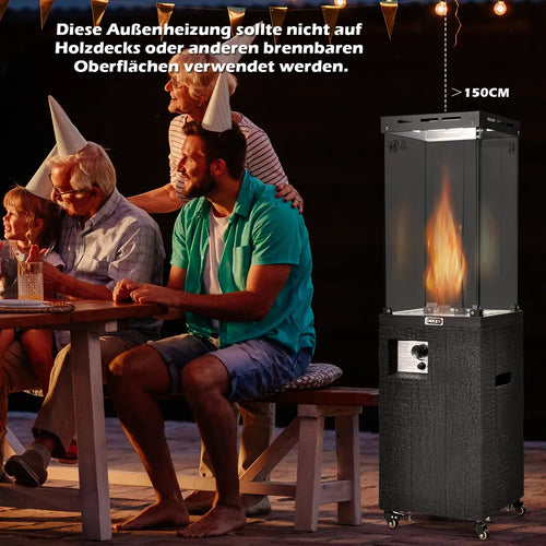 Coast Terrassenheizung Propan - 12KW - 41000BTU - Auf Rädern - 39 x 39 x 148 cm - Schwarz Race Heating Außenheizung mit Rädern 39x39x148 cm schwarz - ec2d4c0bef27a1aa9e96349ce1f915c63e2f00dd_cb3147d575b3d406276e1abe10d7e37f_1_5e8fca21-9fbb-492c-acd2-686d62f8068a
