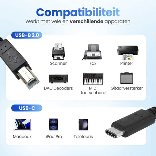 GarpexÂ¬Ã† USB C auf USB B Druckerkabel - Drucker-Scanner - USB 2.0 High Speed - 1,8 Meter - ed9bca662f4f797228923c56614e630940b7477e_Enriched_product_image