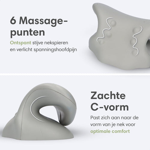 Lifeproducts Nackentrainer - Massagekissen - Nackenmassagegerät - Shiatsu-Massagekissen - Kissen für Nackenschmerzen - Nackentrainer - Grau - f0e6414b-1bb9-40cb-9842-4af381b34d43