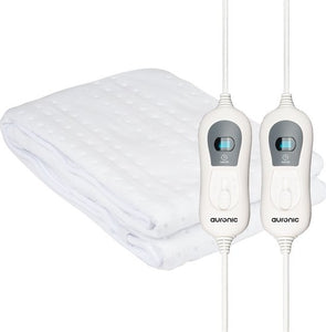 Auronic Electric Blanket - 2 Personen - 160x140cm - mit Eckgummis und 2 Reglern - Weiß - f52d8881-da69-454f-b21b-072c11d4f7b6