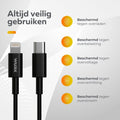 Wurk USB-C Kabel zu Lightning - Kabel geeignet für Ipad und Iphone - 1M - Schwarz - f65732c7e46877cb0dd5a4aa6c8046105af23e0e_Enriched_product_image