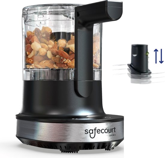 Safecourt Kitchen Chopper - Lebensmittelzerkleinerer - Schwimmende Klingen - Eiscremezerkleinerer - 700ml - Schwarz/RSF - f8e6e08210d469597f53d66a88c90726c500073e_Enriched_product_image