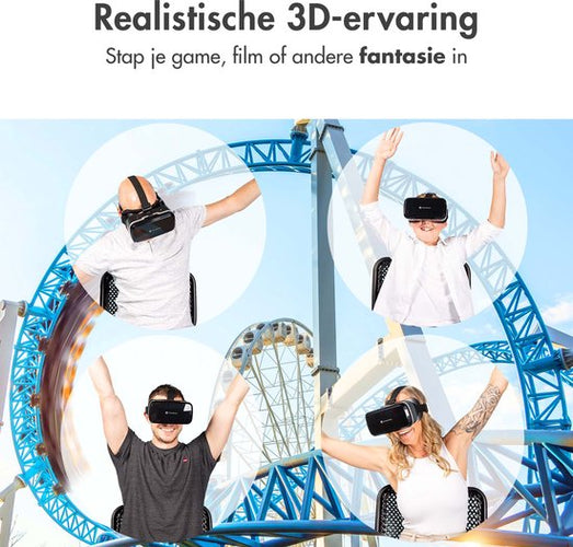 iMoshion VR-Brille Smartphone - Virtual-Reality-Brille - Realistisches 3D-Erlebnis - Geeignet für jedes Smartphone - Verstellbares Kopfband und bequemes Kissen - fbf11769253532435041a6d2f75ea0cc72974d0c_Enriched_product_image