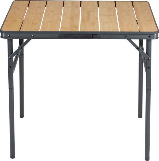 8711252556864 - Campe Active Campingtisch zusammenklappbar - Klapptisch - Klapptisch - Klapptisch - höhenverstellbar- 75 x 55 x 31 - 71 cm - Bambus und Aluminium