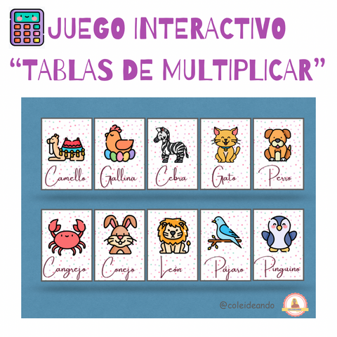 descarga la tabla de multiplicar de coleideando recursos