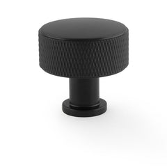 Black brass Knurled cupboard knob