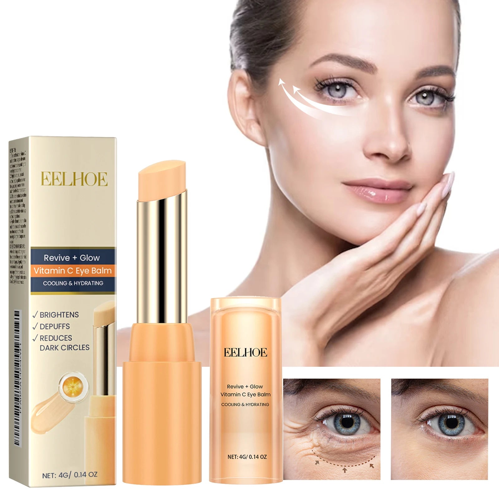 Vitamin C EYE BLASTER Stick – Dark Circle Slayer, Wrinkle Killer, Puffiness Annihilator – Hardcore Moisture Balm for Eyes with Heavy Metal Rejuvenation Formula