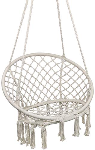 Hammock Chair Macrame Swing Hanging Chair For Reading Leisure