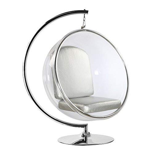 Kardiel Bubble Chair With Stand Industrial Silver Cushion