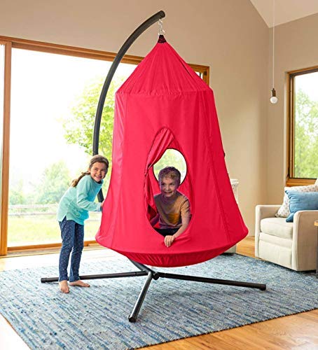 HearthSong HugglePod Hangout Hanging Tent: Red - Hammock Town