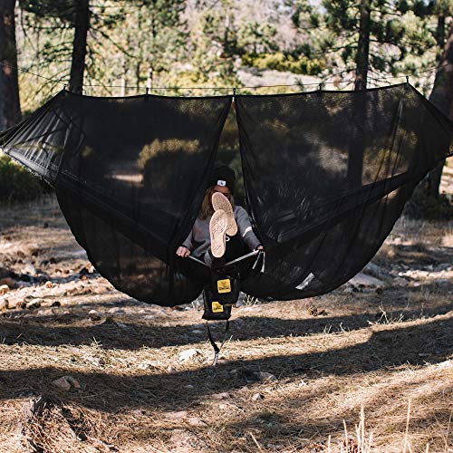 Wise Owl Outfitters Hammock Bug Net Black Blue Hammock Town