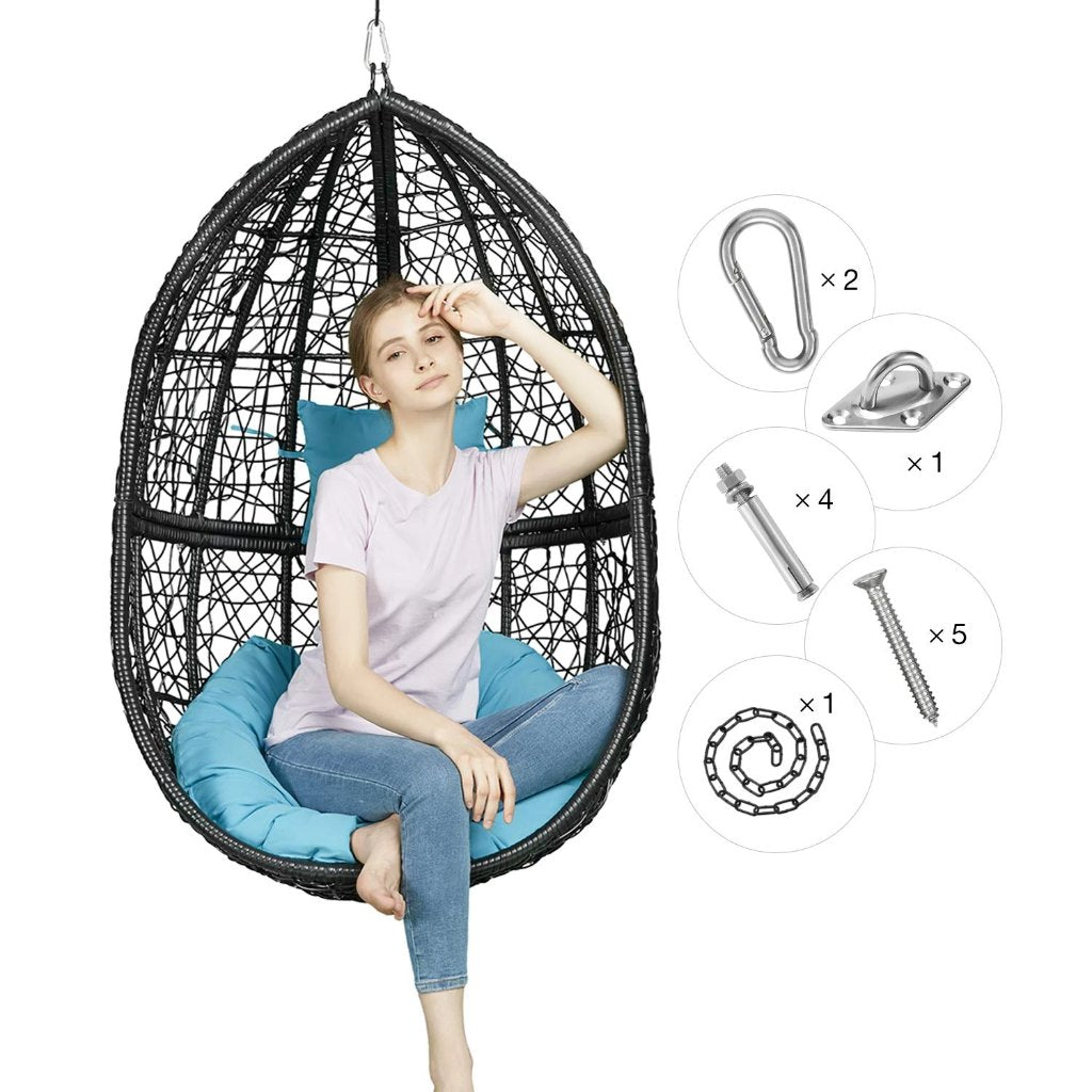 smccvnvbv hammock chair patio hanging egg chair with stand