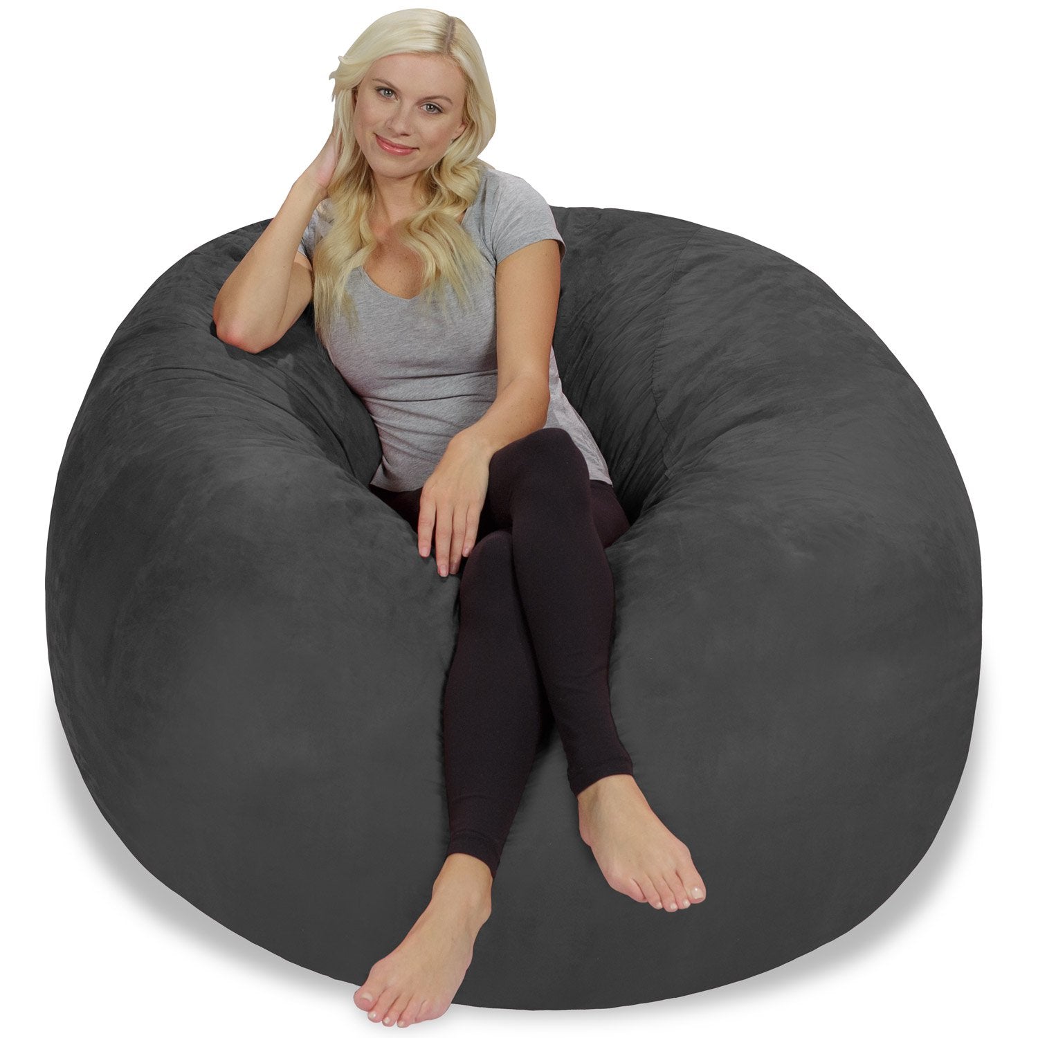 Chill Sack Bean Bag Chair: Giant 5' Memory Foam Furniture ...