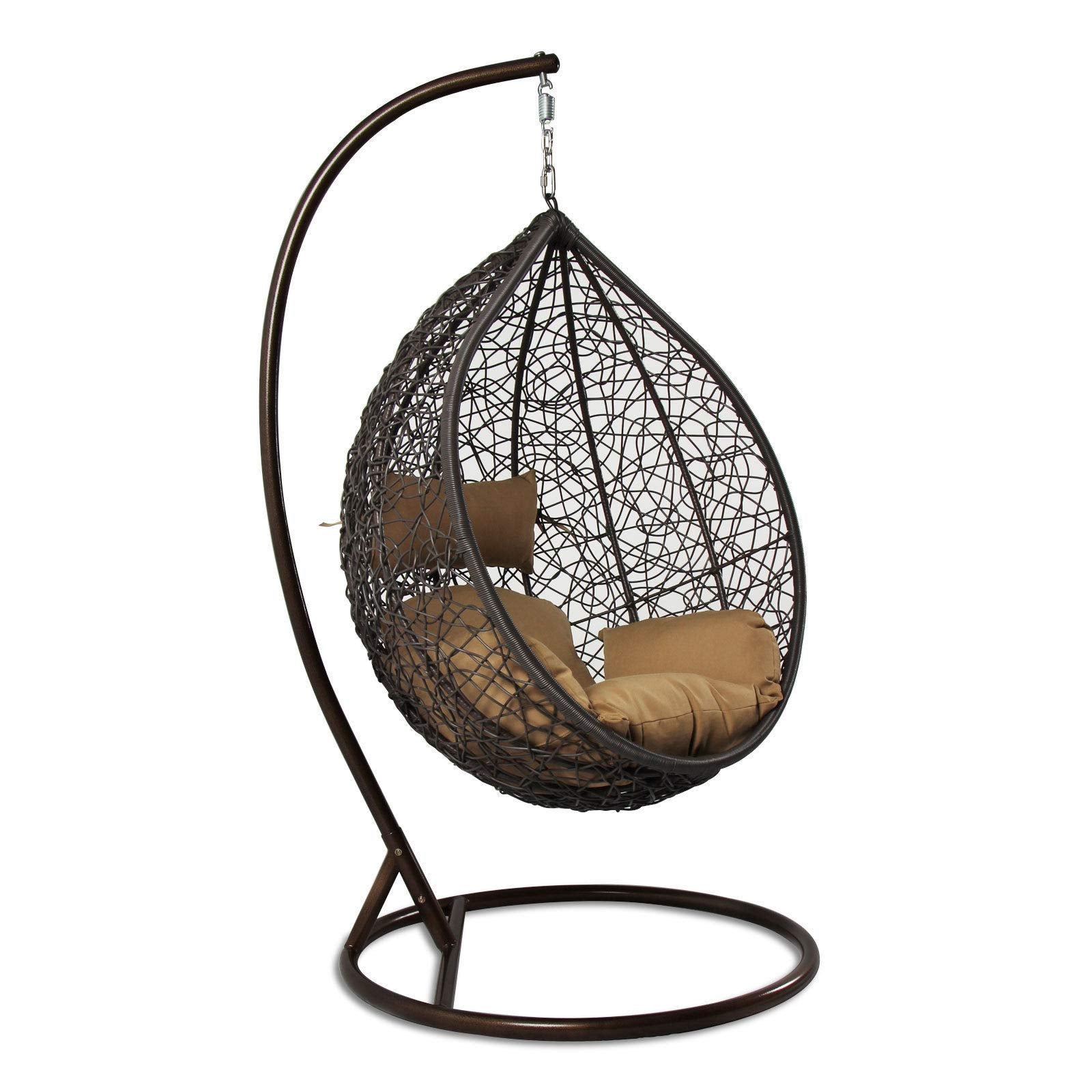 Island Gale Hanging Basket Chair Outdoor Front Porch Furniture with St - Hammock Town