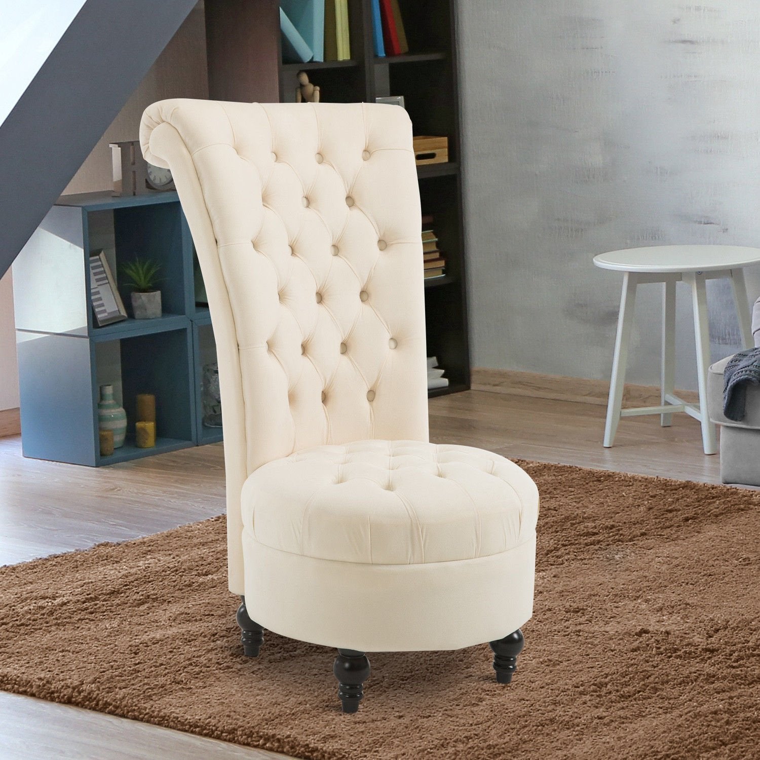 Retro High Back Armless Chair Living Room Furniture Hammock Town