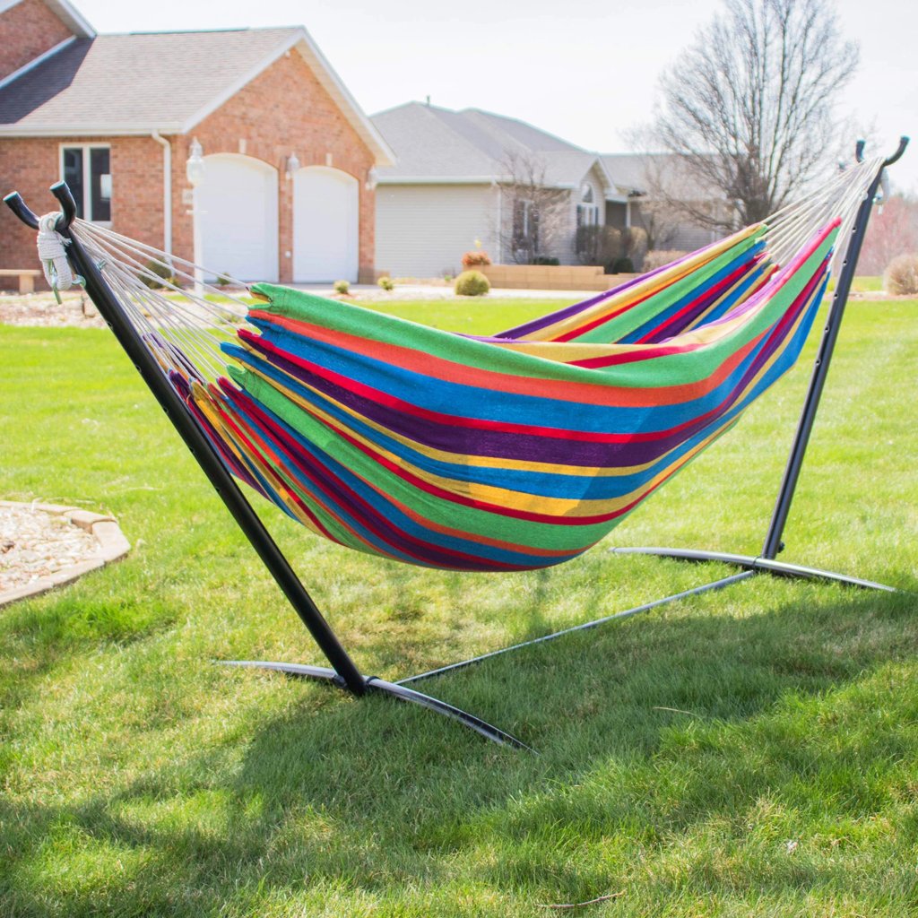 Two Person Hammock with Stand with Luxury Carrying Case   Hammock Town