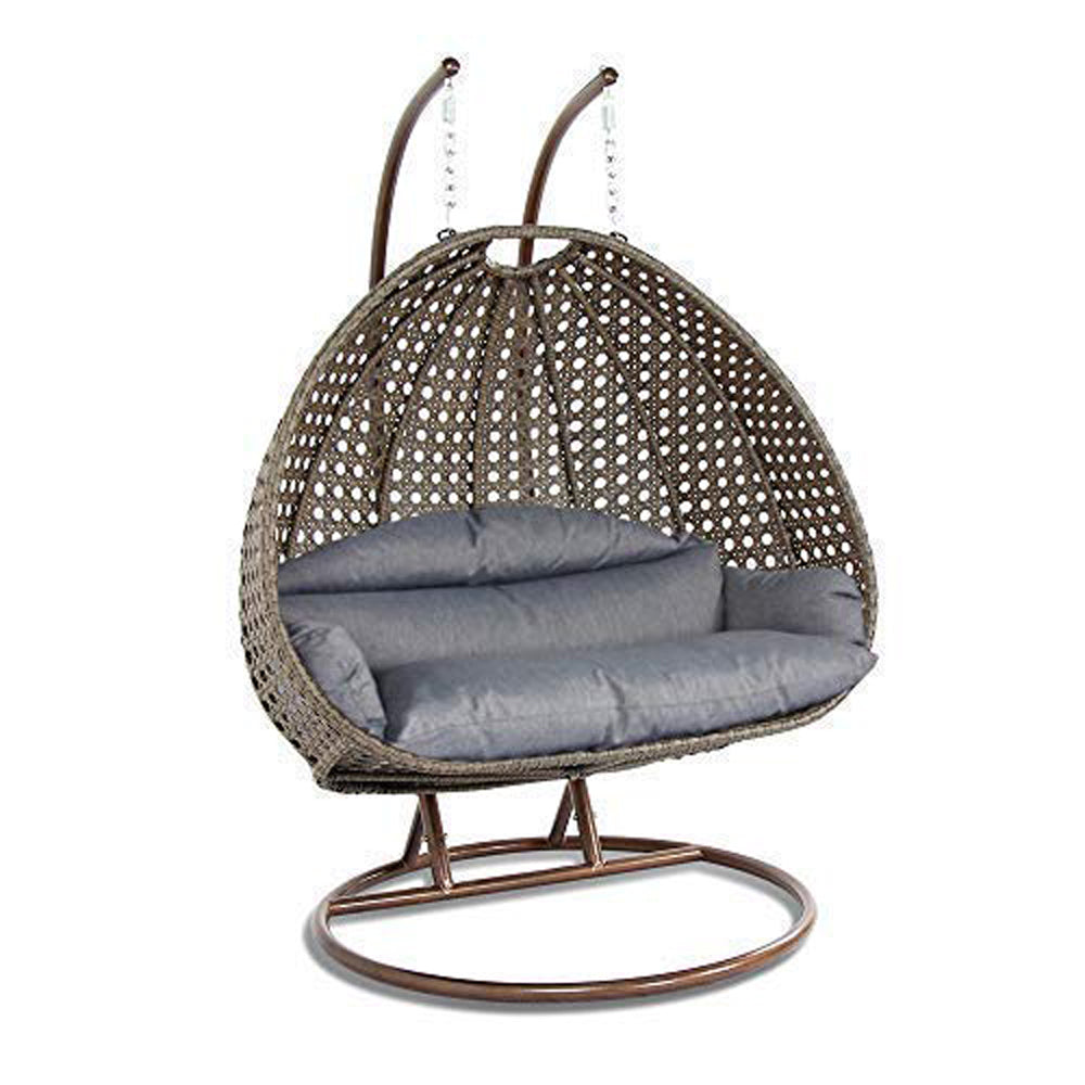 Outdoor Wicker Swing Chair With Stand