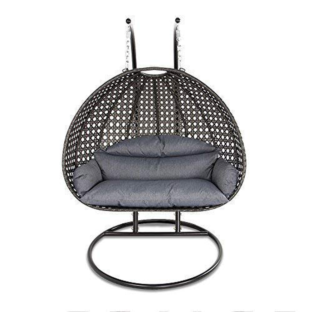 Luxury Outdoor Wicker Hanging Chair With Stand And Cushion By