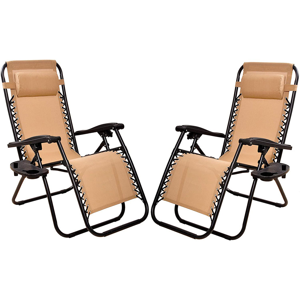 balancefrom adjustable zero gravity lounge chair recliners for patio beige